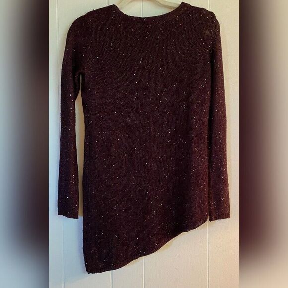 Apt. 9 Top Women’s XS Brown Asymmetrical Sparkly Lined Party - Picture 2 of 6